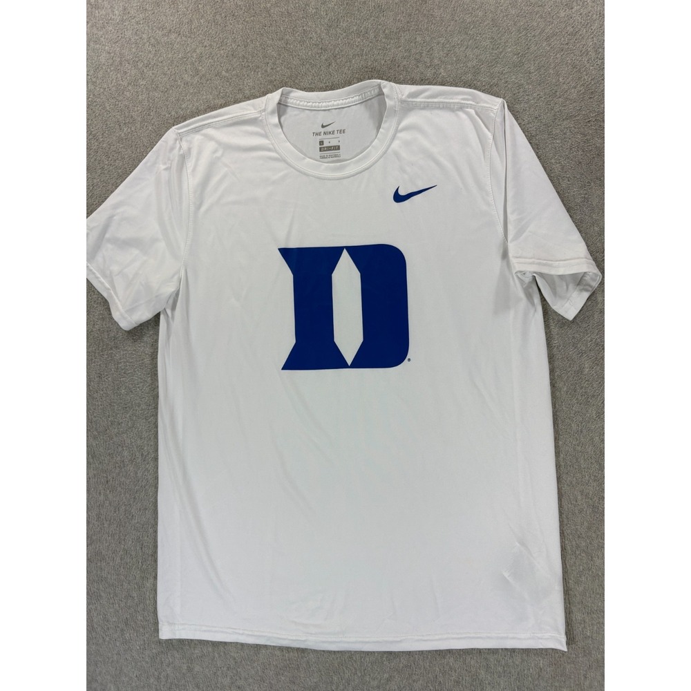 Duke Blue Devils Nike Screened Logo Campus S/S Crew Shirt (Men's Large) White